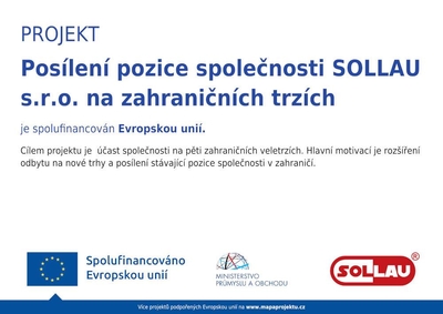 Projekt Posílení pozice společnosti SOLLAU s.r.o. na zahraničních trzích